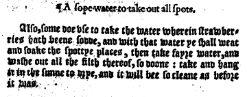 A sope water to take out all spots (strawberry water)